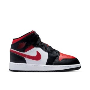 Air Jordan 1 Mid Black Fire Red (GS) 554725-079 - Phonecase4u photo 1
