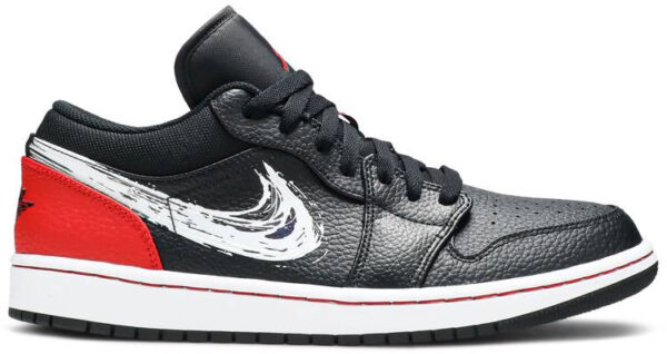 Jordan 1 Low Brushstroke Swoosh Black DA4659-001 - Phonecase4u photo 1
