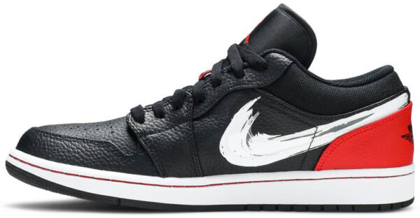 Jordan 1 Low Brushstroke Swoosh Black DA4659-001 - Phonecase4u photo 2