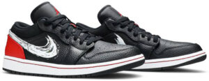 Jordan 1 Low Brushstroke Swoosh Black DA4659-001 - Phonecase4u photo 3