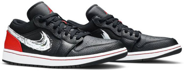 Jordan 1 Low Brushstroke Swoosh Black DA4659-001 - Phonecase4u photo 3