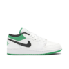 Jordan 1 Low White Lucky Green Tumbled Leather (GS) 553560-129 - Phonecase4u photo 1
