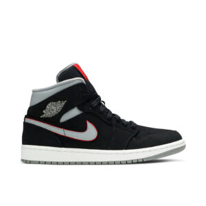 Jordan 1 Mid Black Particle Grey Gym Red 554724-060 - Phonecase4u photo 1