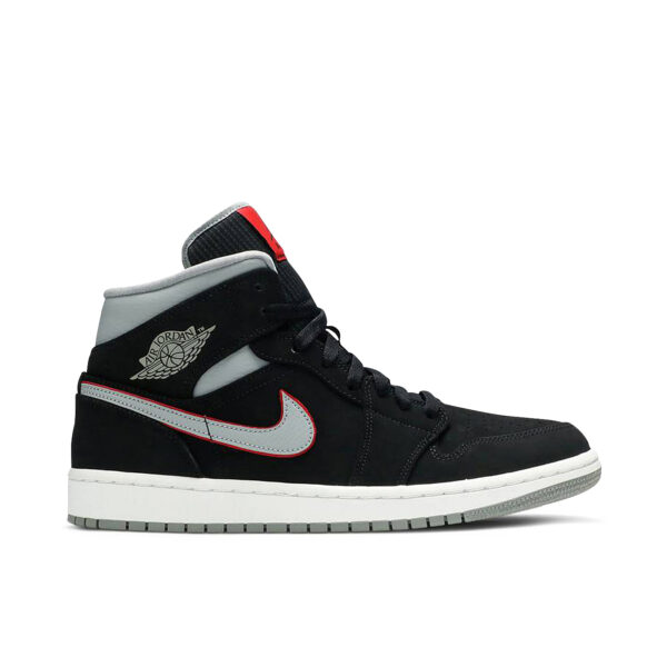 Jordan 1 Mid Black Particle Grey Gym Red 554724-060 - Phonecase4u photo 1