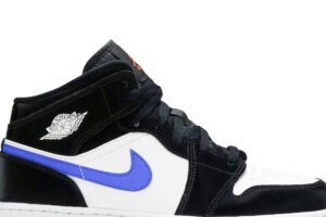 Jordan 1 Mid Black Racer Blue White (GS) 554725-084 - Phonecase4u photo 2