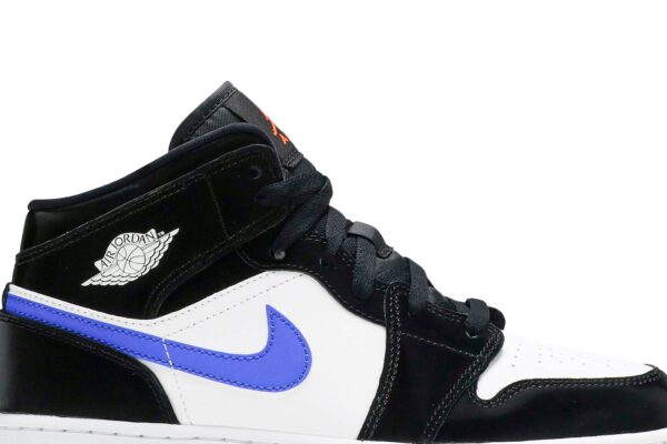 Jordan 1 Mid Black Racer Blue White (GS) 554725-084 - Phonecase4u photo 2
