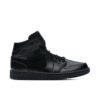 Jordan 1 Mid Deep Black Nubuck Swoosh (GS) 554725-090 - Phonecase4u photo 1