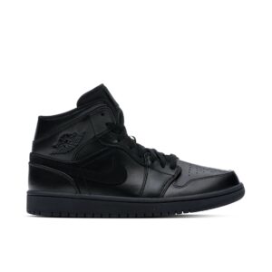 Jordan 1 Mid Deep Black Nubuck Swoosh (GS) 554725-090 - Phonecase4u photo 1