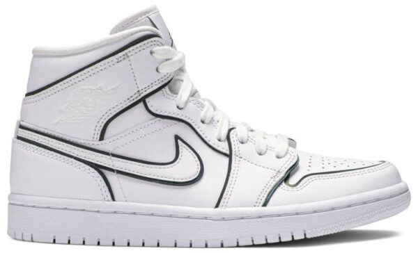 Jordan 1 Mid Iridescent Reflective White (Women's) CK6587-100 - Phonecase4u photo 1