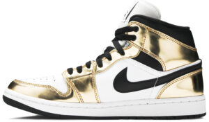 Jordan 1 Mid Metallic Gold Black White DC1419-700 - Phonecase4u photo 2