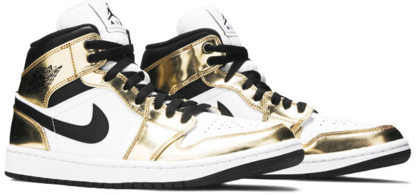Jordan 1 Mid Metallic Gold Black White DC1419-700 - Phonecase4u photo 5
