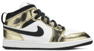 Jordan 1 Mid Metallic Gold Black White (PS) DC1422-700 - Phonecase4u photo 1