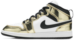 Jordan 1 Mid Metallic Gold Black White (PS) DC1422-700 - Phonecase4u photo 2