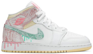 Jordan 1 Mid Paint Drip (GS) DD1666-100 - Phonecase4u photo 1