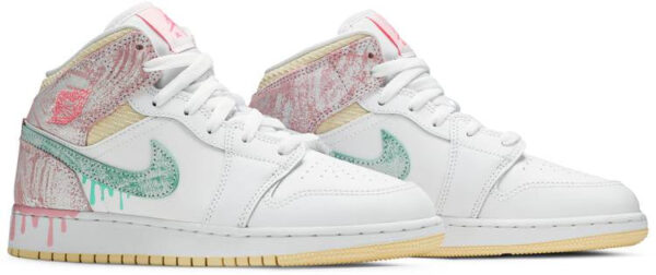 Jordan 1 Mid Paint Drip (GS) DD1666-100 - Phonecase4u photo 5