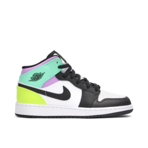 Jordan 1 Mid Pastel Black Toe (GS) 554725-175 - Phonecase4u photo 1