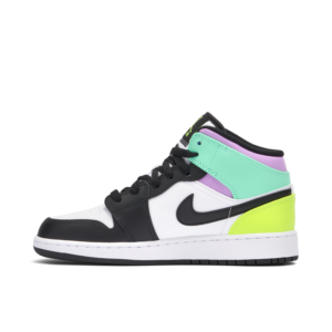 Jordan 1 Mid Pastel Black Toe (GS) 554725-175 - Phonecase4u photo 2