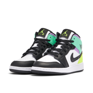 Jordan 1 Mid Pastel Black Toe (GS) 554725-175 - Phonecase4u photo 4