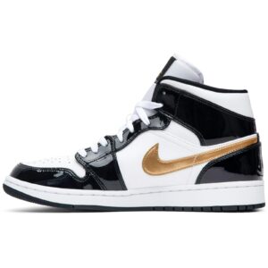 Jordan 1 Mid Patent Black White Gold 852542-007 - Phonecase4u photo 3