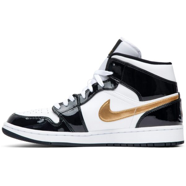 Jordan 1 Mid Patent Black White Gold 852542-007 - Phonecase4u photo 3