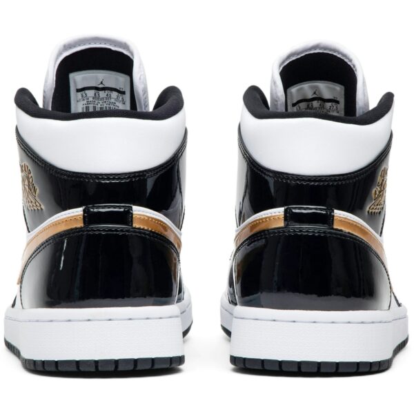 Jordan 1 Mid Patent Black White Gold 852542-007 - Phonecase4u photo 6