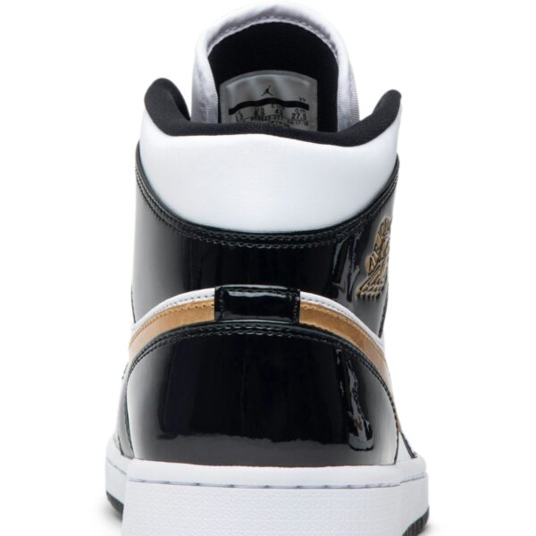 Jordan 1 Mid Patent Black White Gold 852542-007 - Phonecase4u photo 7