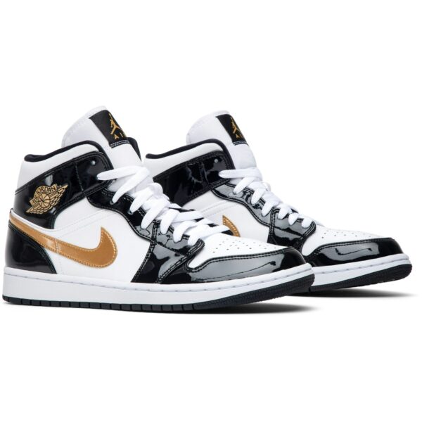 Jordan 1 Mid Patent Black White Gold 852542-007 - Phonecase4u photo 8