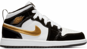 Jordan 1 Mid Patent Black White Gold (PS) BQ6932-007 - Phonecase4u photo 1