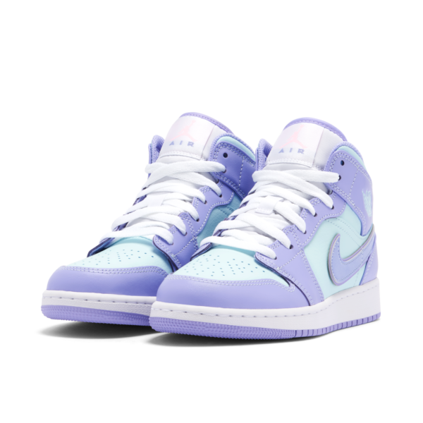 Jordan 1 Mid Purple Aqua (GS) 554725-500 - Phonecase4u photo 4
