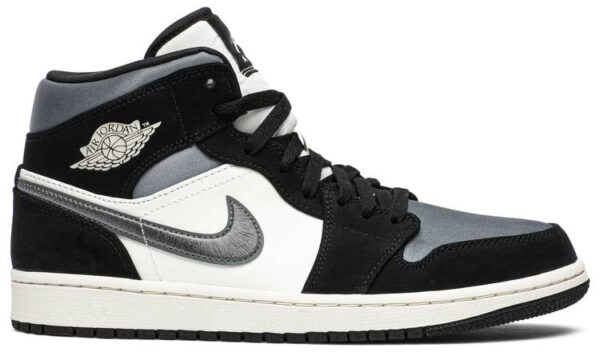 Jordan 1 Mid Satin Grey Toe 852542-011 - Phonecase4u photo 1