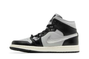 Jordan 1 Mid SE Black Metallic Silver (Women's) FB9892-002 - Phonecase4u photo 3