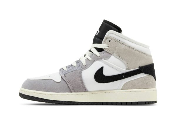 Jordan 1 Mid SE Craft White Cement Grey Black (GS) FD9091-002 - Phonecase4u photo 3