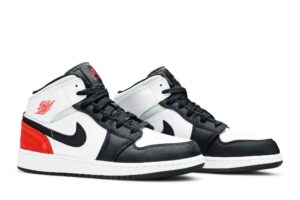 Jordan 1 Mid SE White Black Red Spruce (GS) BQ6931-100 - Phonecase4u photo 8