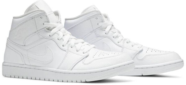 Jordan 1 Mid Triple White 2.0 (2020) 554724-130 - Phonecase4u photo 3