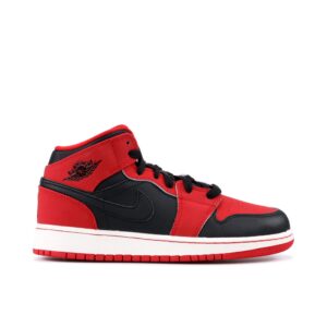 Jordan 1 Mid White Black Chile Red (GS) 554725-005 - Phonecase4u photo 1