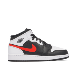 Jordan 1 Mid White Black Chile Red (GS) 554725-075 - Phonecase4u photo 1