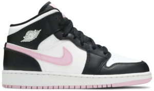 Jordan 1 Mid White Black Light Arctic Pink (GS) 555112-103 - Phonecase4u photo 1