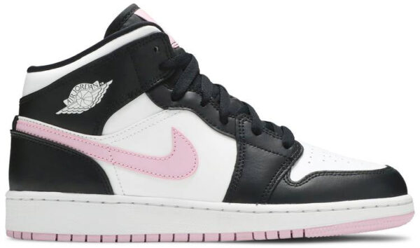 Jordan 1 Mid White Black Light Arctic Pink (GS) 555112-103 - Phonecase4u photo 1