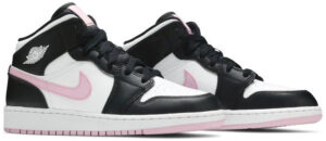 Jordan 1 Mid White Black Light Arctic Pink (GS) 555112-103 - Phonecase4u photo 3