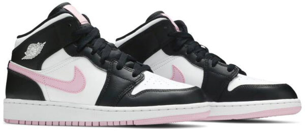 Jordan 1 Mid White Black Light Arctic Pink (GS) 555112-103 - Phonecase4u photo 3