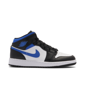 Jordan 1 Mid White Black Racer Blue (GS) 554725-140 - Phonecase4u photo 1
