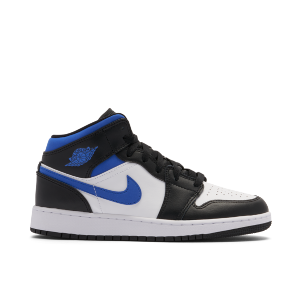 Jordan 1 Mid White Black Racer Blue (GS) 554725-140 - Phonecase4u photo 1