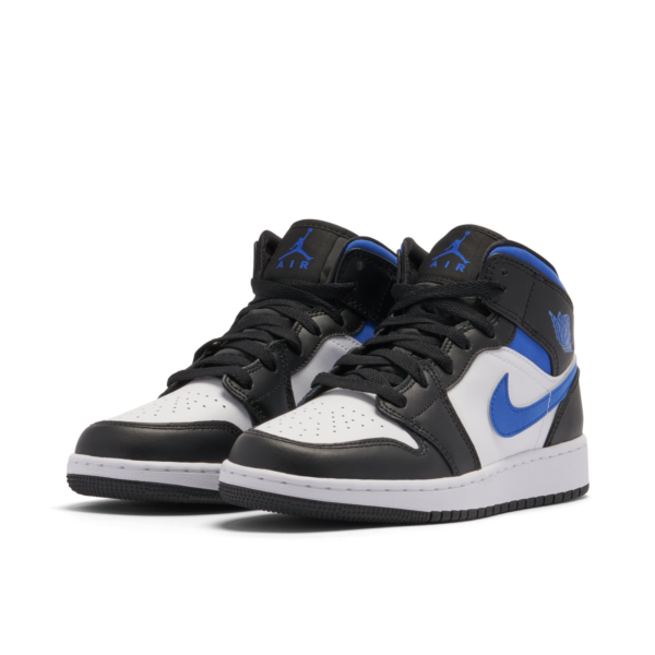 Jordan 1 Mid White Black Racer Blue (GS) 554725-140 - Phonecase4u photo 4