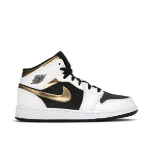 Jordan 1 Mid White Gold Black (GS) 554725-190 - Phonecase4u photo 1