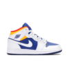Jordan 1 Mid White Laser Orange Deep Royal Blue (GS) 554725-131 - Phonecase4u photo 1