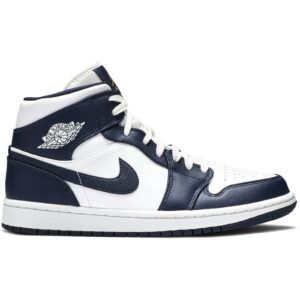 Jordan 1 Mid White Metallic Gold Obsidian 554724-174 - Phonecase4u photo 1