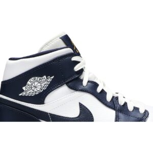 Jordan 1 Mid White Metallic Gold Obsidian 554724-174 - Phonecase4u photo 2