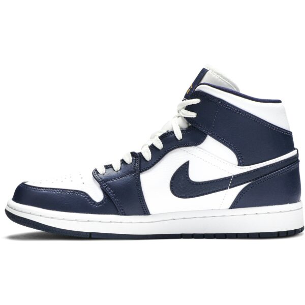 Jordan 1 Mid White Metallic Gold Obsidian 554724-174 - Phonecase4u photo 3