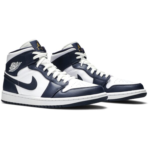 Jordan 1 Mid White Metallic Gold Obsidian 554724-174 - Phonecase4u photo 8