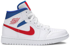 Jordan 1 Mid White Red Royal (Women's) BQ6472-164 - Phonecase4u photo 1